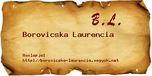 Borovicska Laurencia névjegykártya